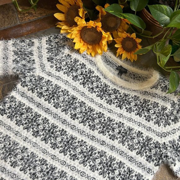 Jessica Simpson Nordic Pattern “Furry” Sweater (NEW) - Picture 2 of 10